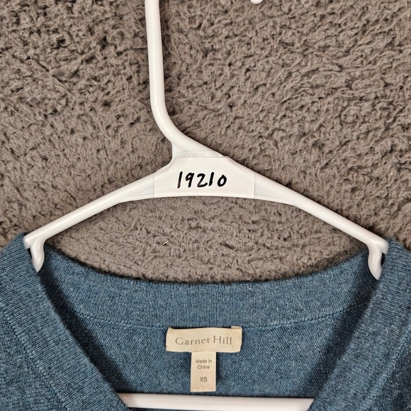 Garnet Hill 100 Cashmere V Neck Dolman Sleeve Sweater Light Blue XS - Picture 7 of 7